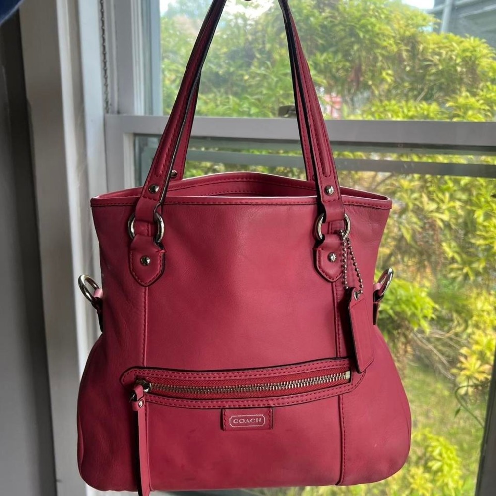 Y2K 2000s Coach Daisy Mia Pink Leather Tote Shoulder bag / Handbag
